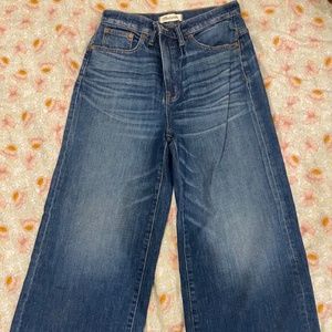 Madewell "the perfect vintage wide-leg crop jean" size 29 women's blue denim